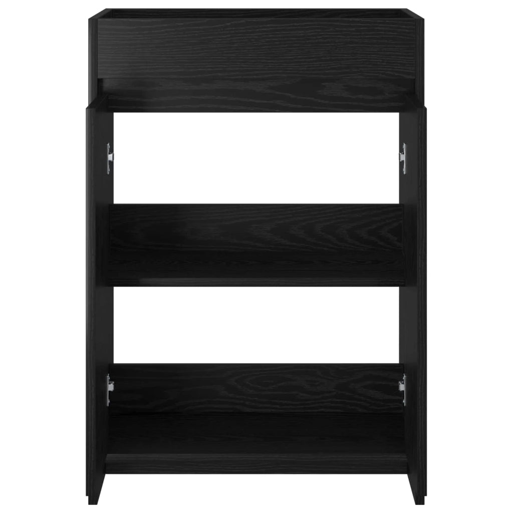 Mobiletto da Bagno Sotto Lavabo Rovere Nero 56 x 37,5 x 81 cm 890777