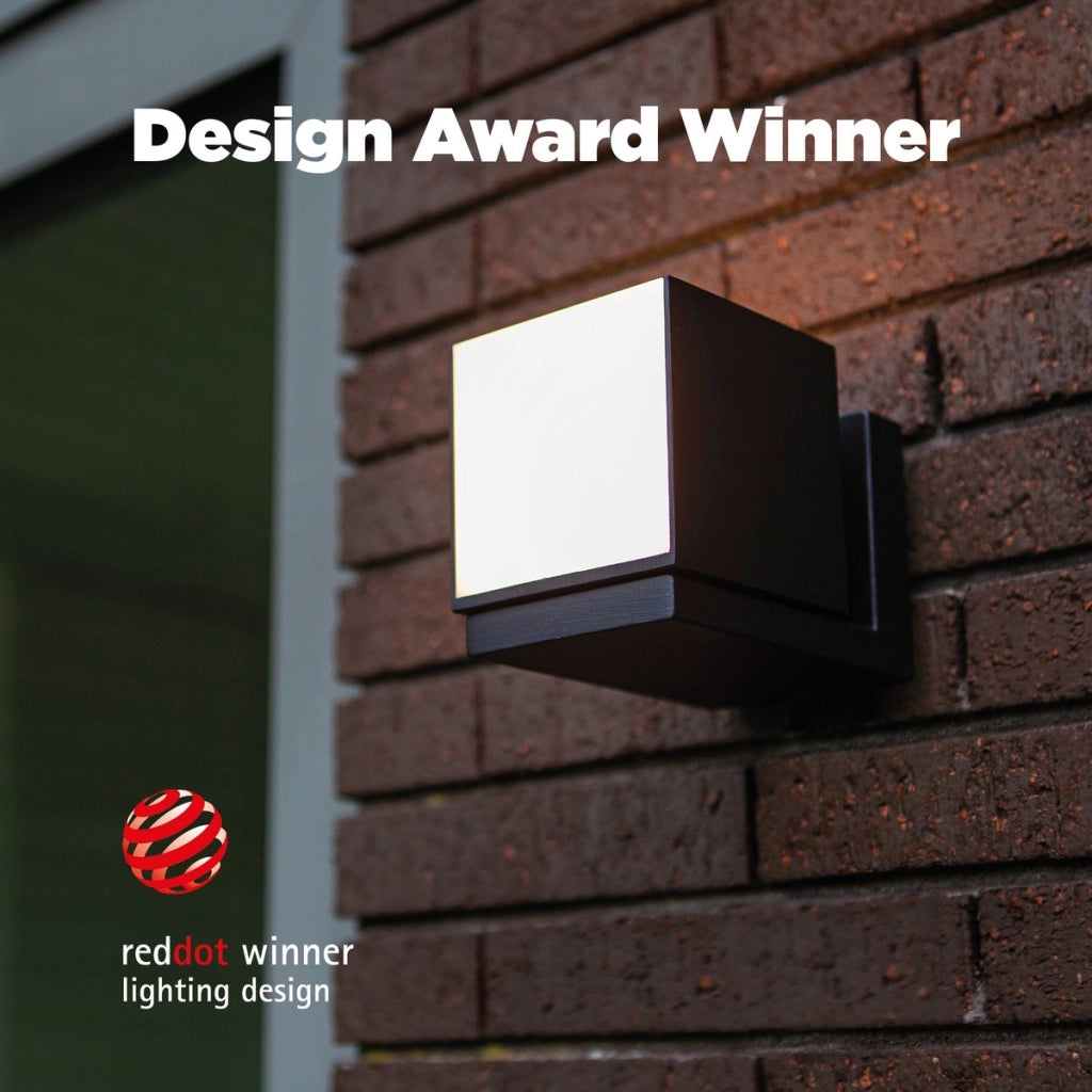 Applique esterna CUBA nera LED 12W 3000K IP54 Lutec