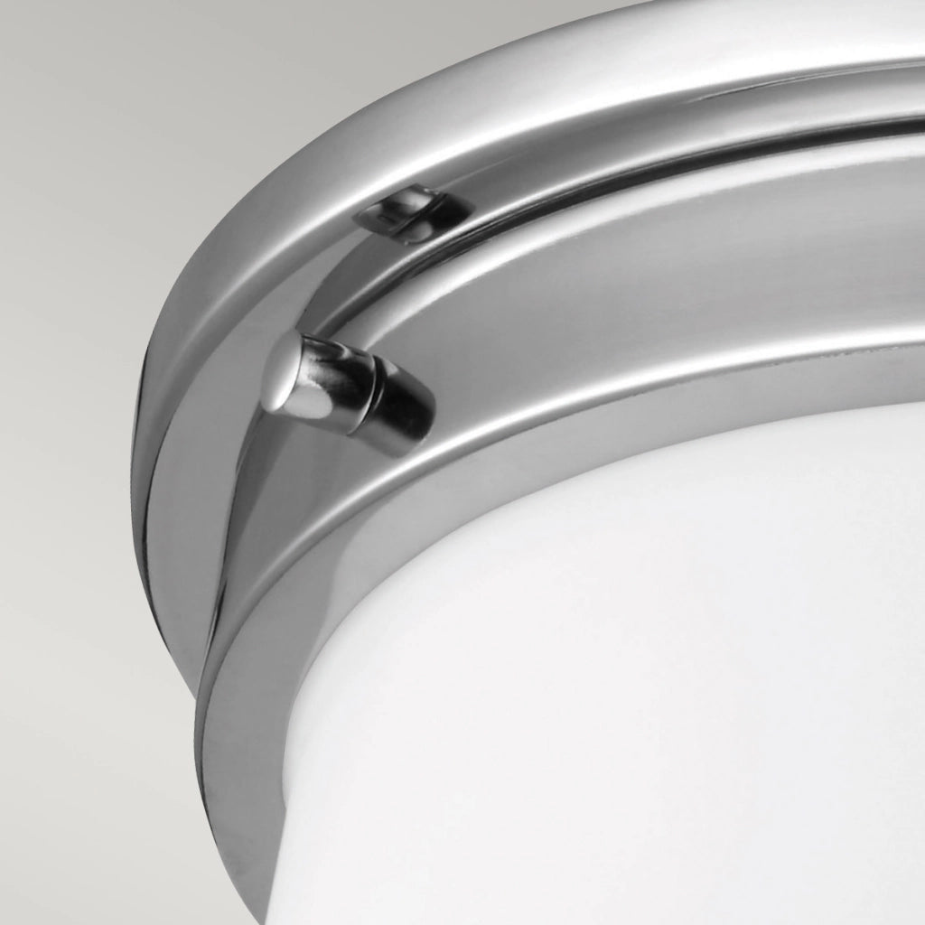Plafoniera Feiss Payne 2xE27 Ø32cm cromo vetro opale