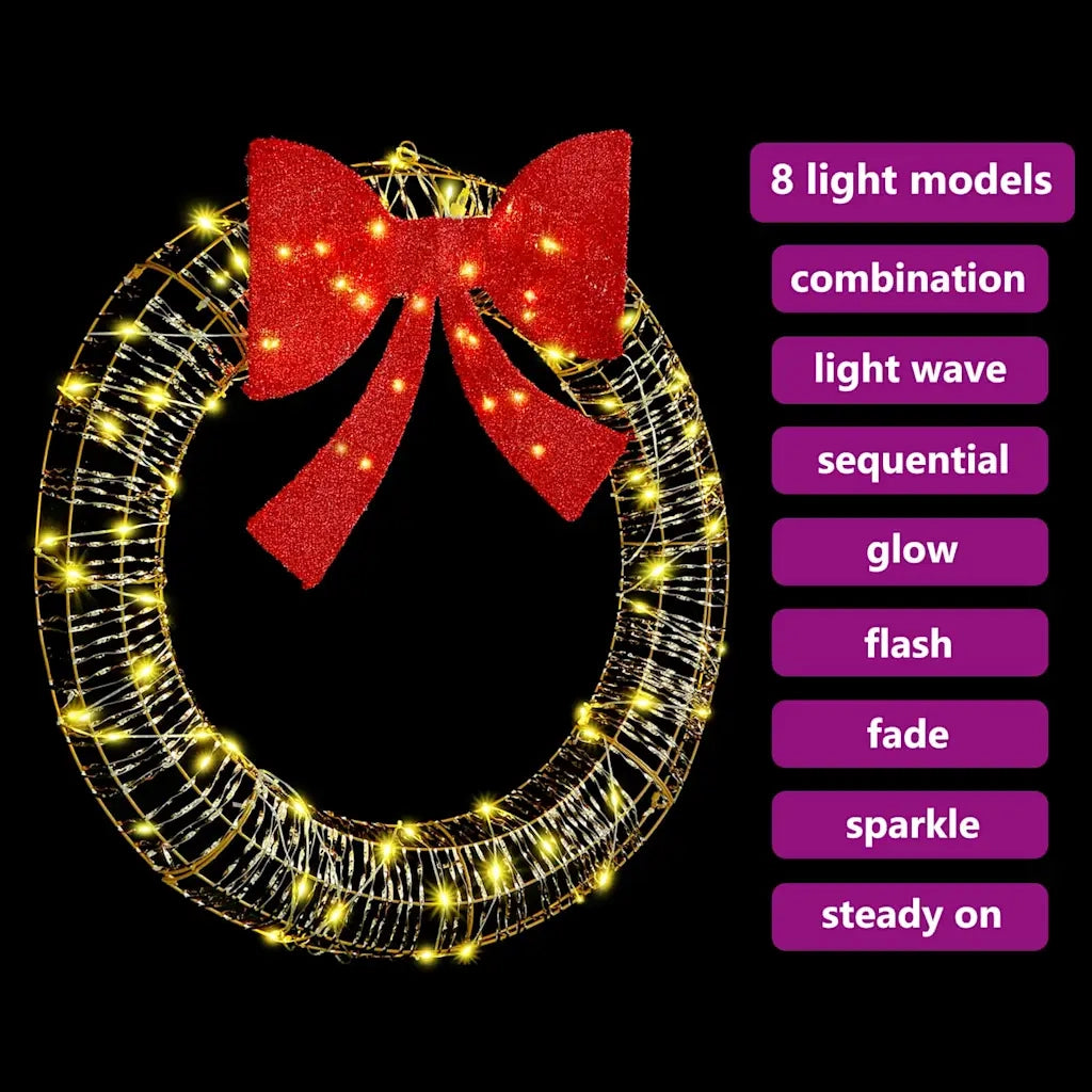 Ghirlanda con 80 LED Bianco caldo 91 x 91 x 9 cm PET 42019137