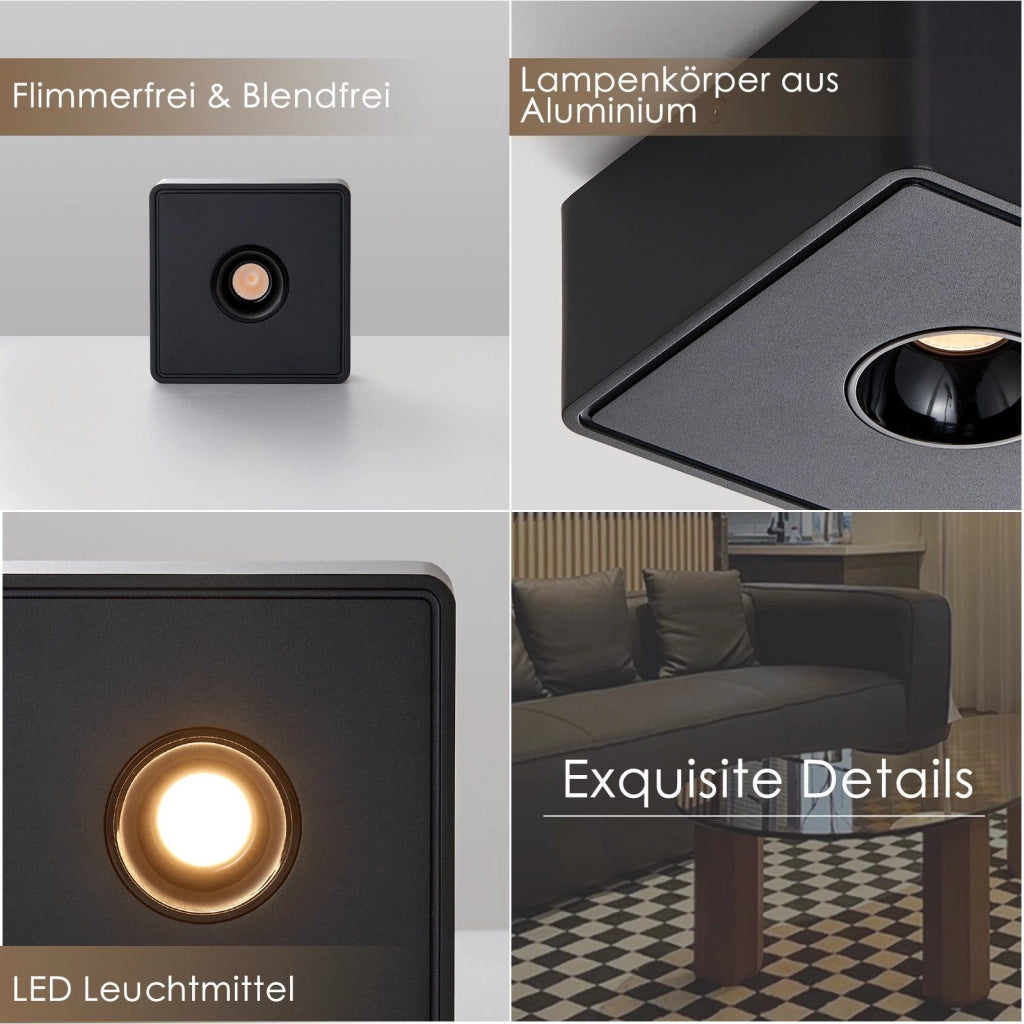 ZMH Faretto da soffitto LED da superficie 7W bianco caldo
