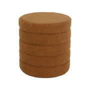 Pouf contenitore in bouclé, ruggine