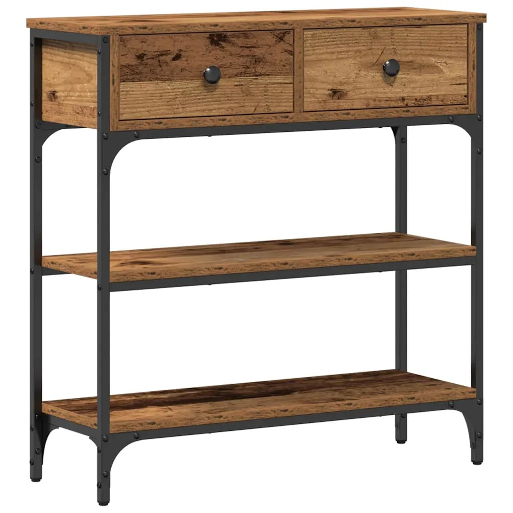 Tavolo consolle con cassetto Legno vecchio 72.5 x 25 x 75 cm 863519