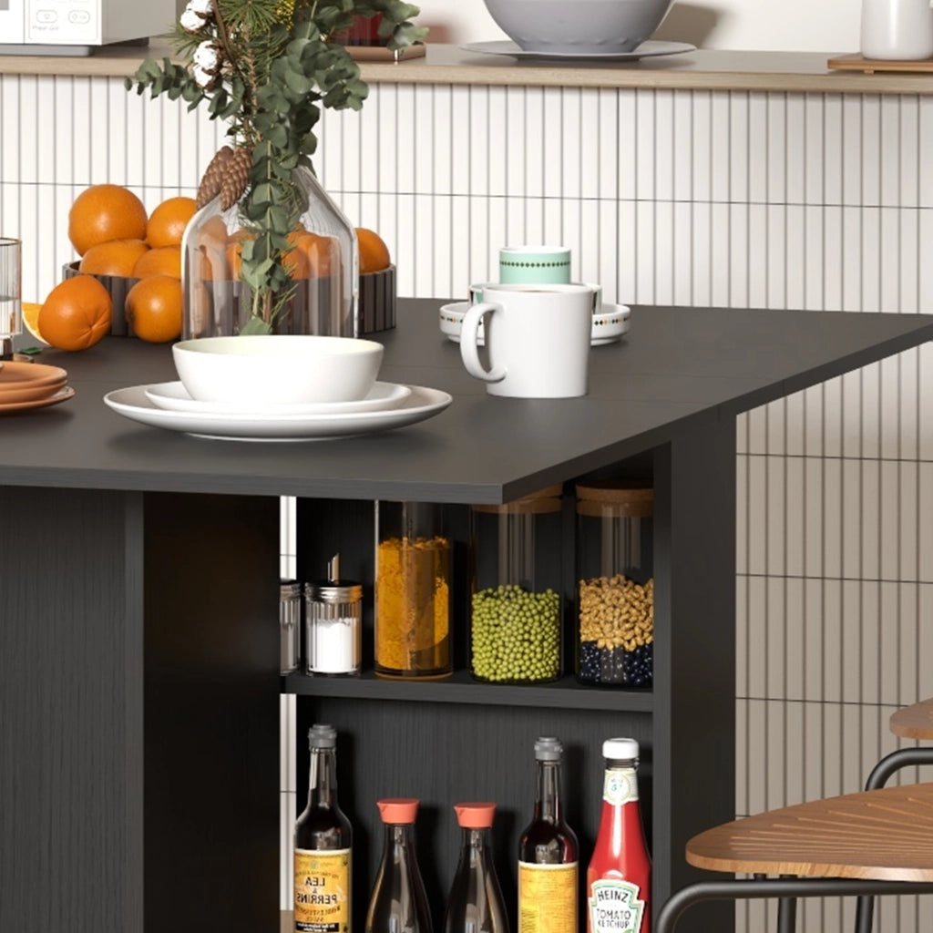 Tavolo Pieghevole per 6 Persone con Ruote ¨C Minimal ¨C Nero