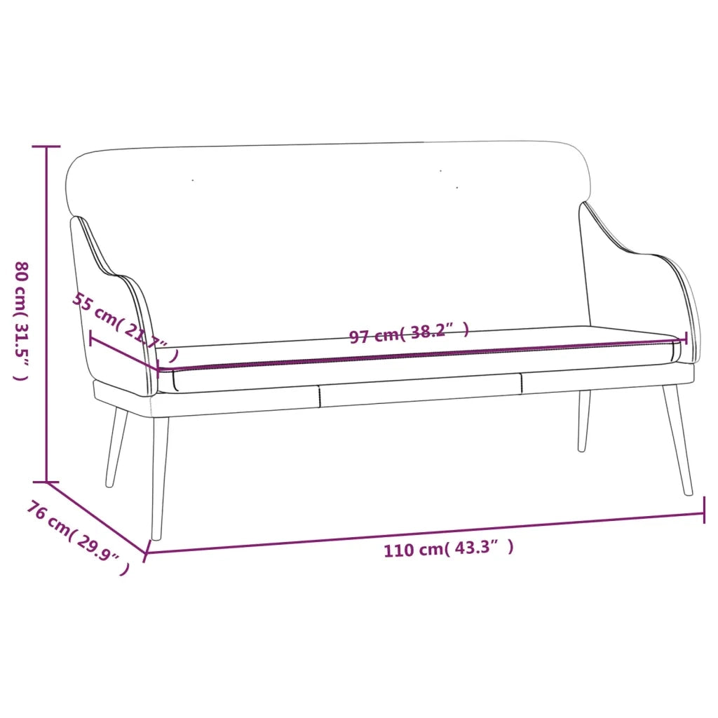 Panca-Sgabello Nera 110x76x80 cm in Similpelle