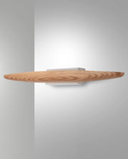 Lampada da parete Ribot in metallo e legno color Quercia, LED integrato 17W, 1400 lm, 3000K, design moderno ed elegante, IP20, dimmerabile