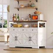 Buffet rustico - Xylo - 140cm 3cass porte bianco/marrone