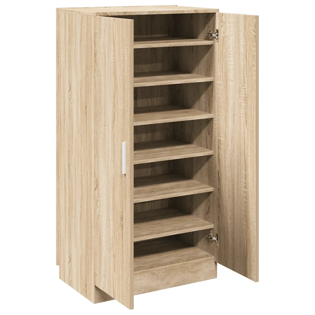 Scarpiera | Mobile per scarpe con 7 Mensole Colore Rovere