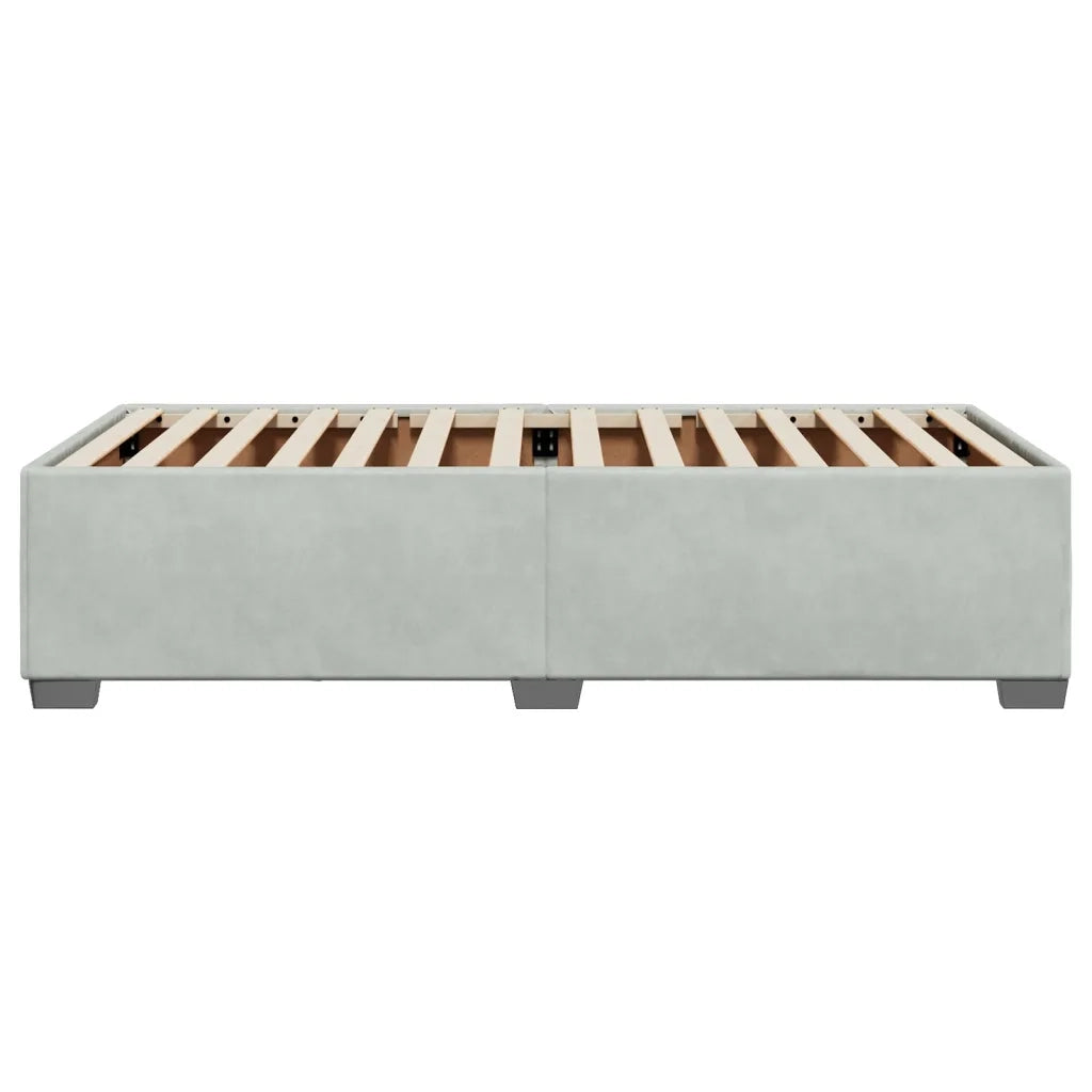 Giroletto senza Materasso Grigio Chiaro 90x190 cm Velluto 3284601