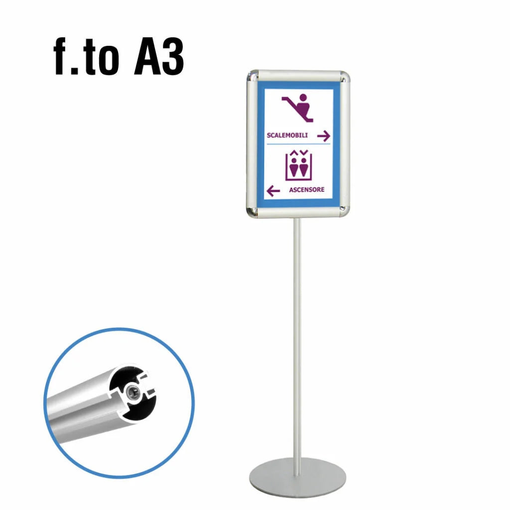 Porta Comunicazioni con Cornice A3 - Monofacciale Alluminio