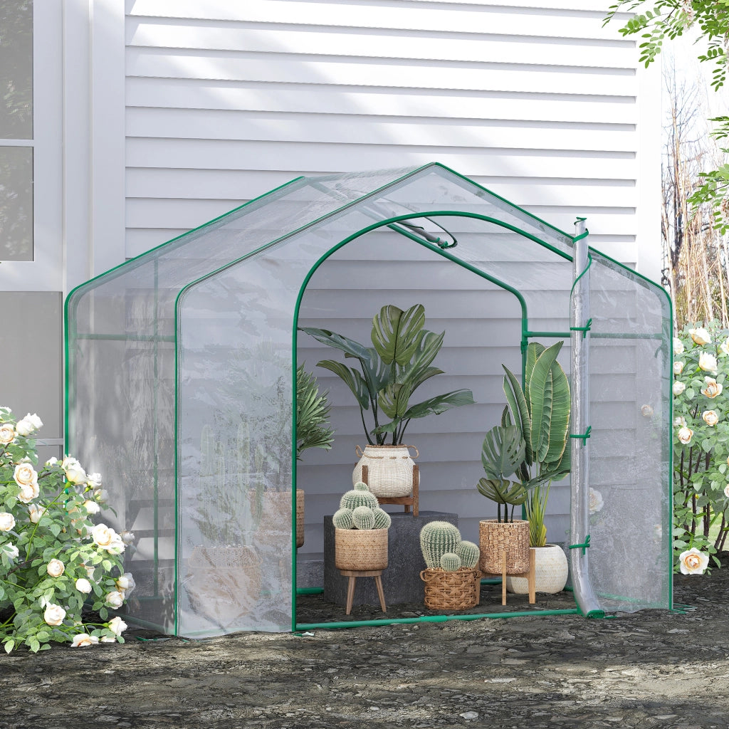 Serra da Giardino ¨C zephmum ¨C Plastica e Acciaio 180x100x152 cm Trasparente