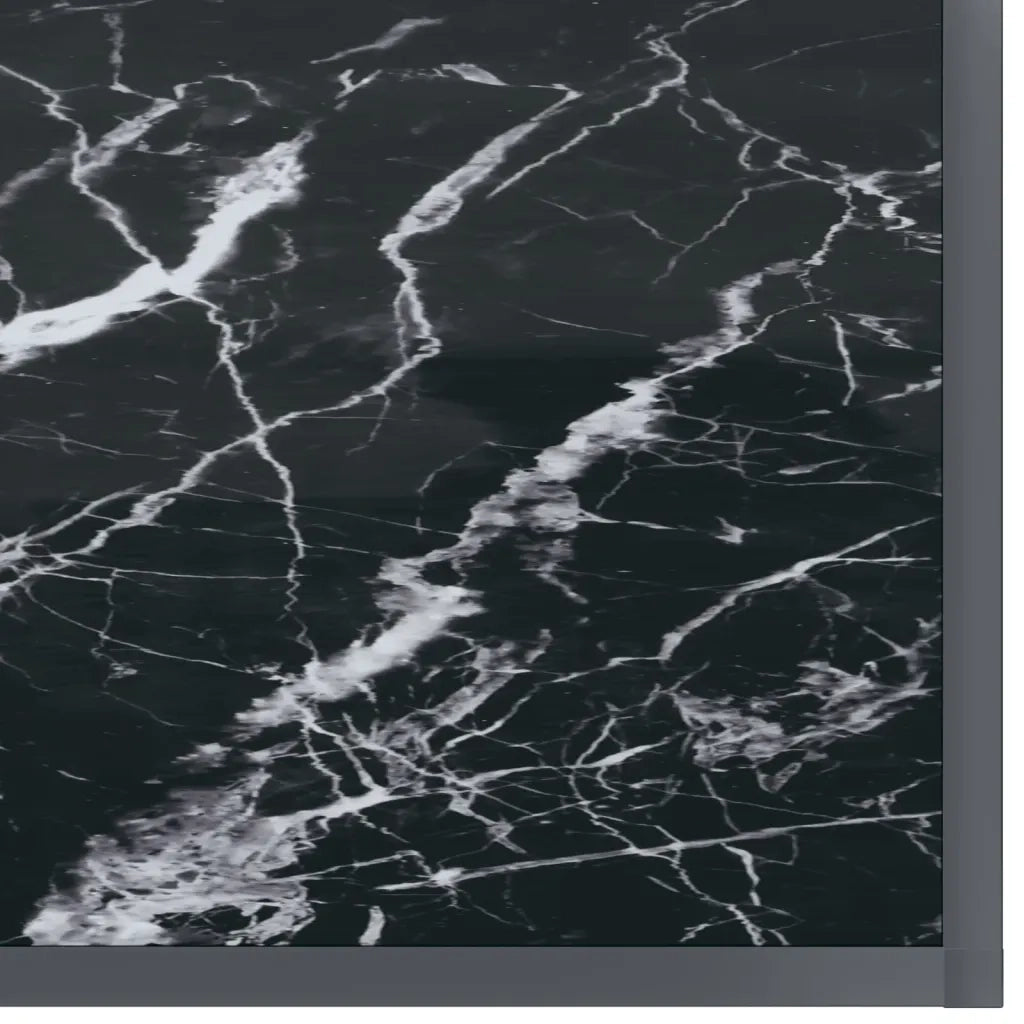 Tavolo Consolle Nero 140x35x75,5 cm in Vetro Temperato 331697