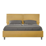 BS COM Letto matrimoniale senza rete imbottito 160x190 microfibra ocra