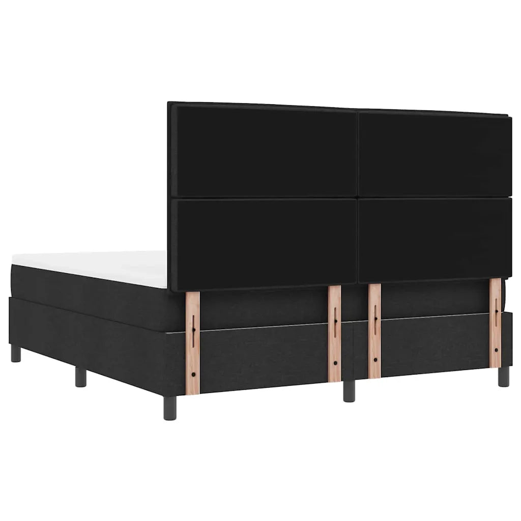 Letto a molle con testiera Nero 180 x 200 cm Tessuto 3344011