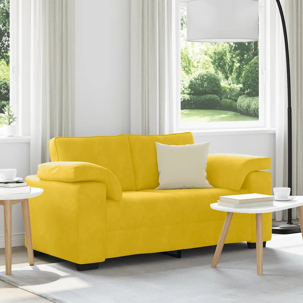 Divano Divanetto-Sofa Giallo 120 cm in Velluto