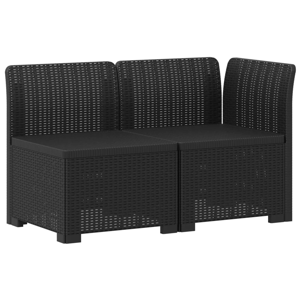 Divano da esterno-Divano da Giardino a 2 Posti con Cuscini Aspetto Rattan PP 310156