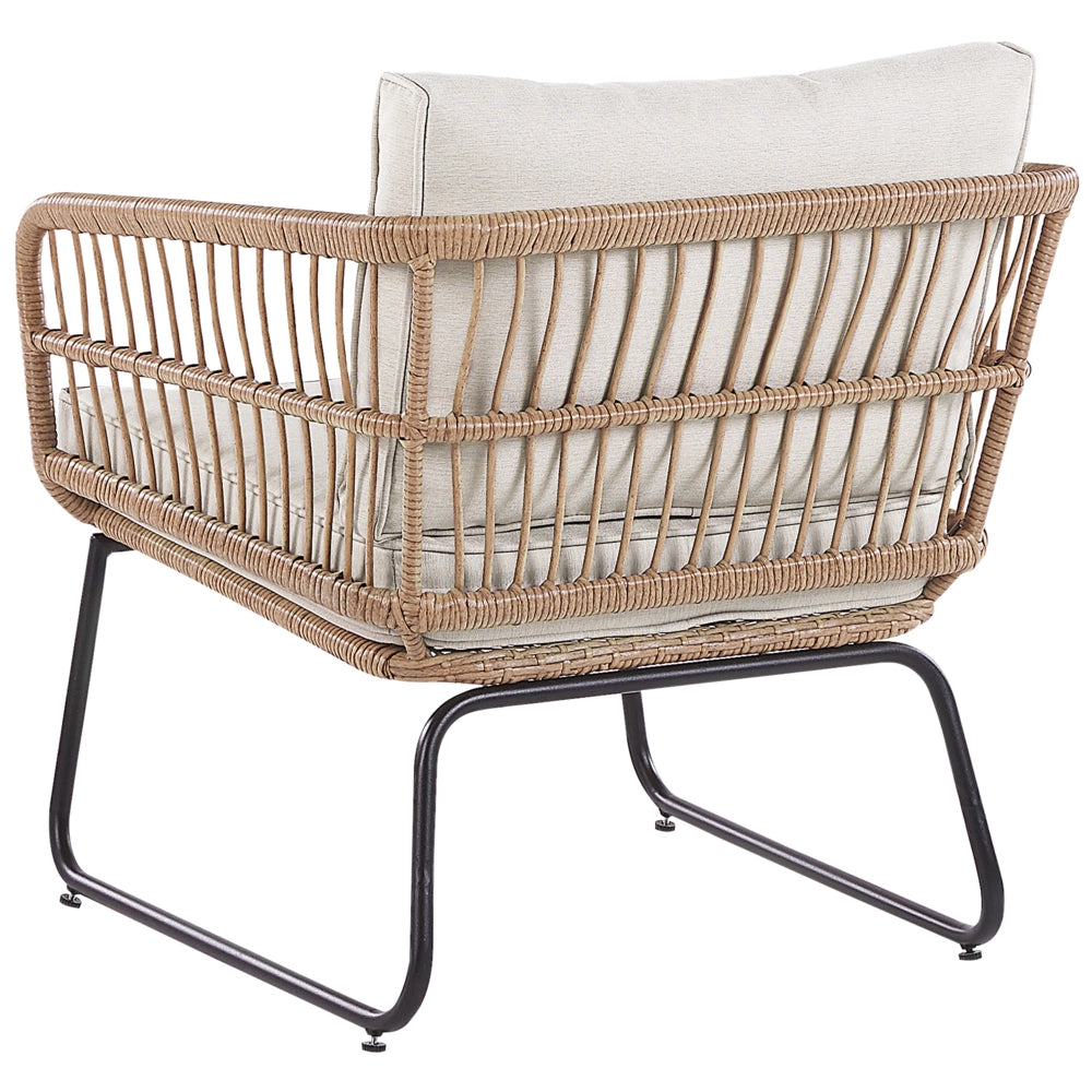 Set di copricuscini da esterno per sedile e schienale Beige resistente stile minimalista