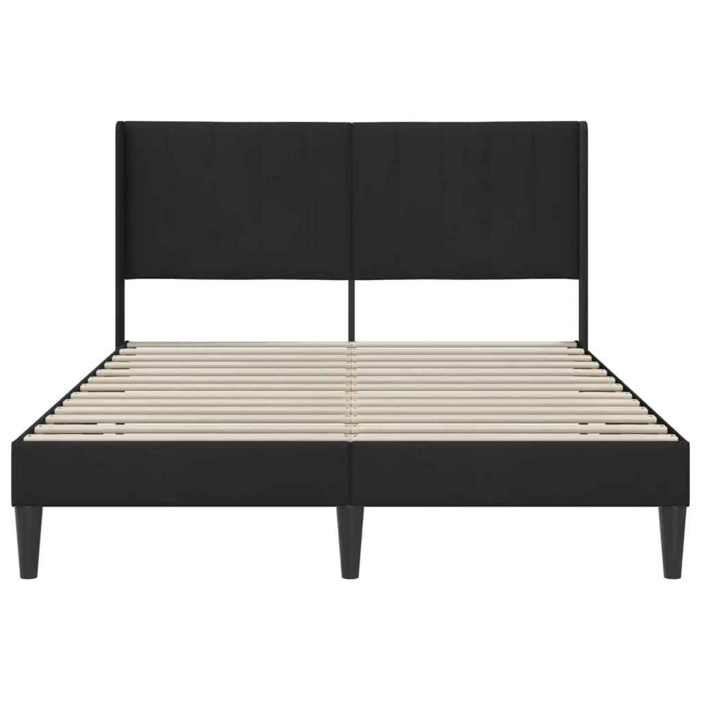 Struttura del letto con testiera-Giroletto Nero 140 x 190 cm Velluto 627931