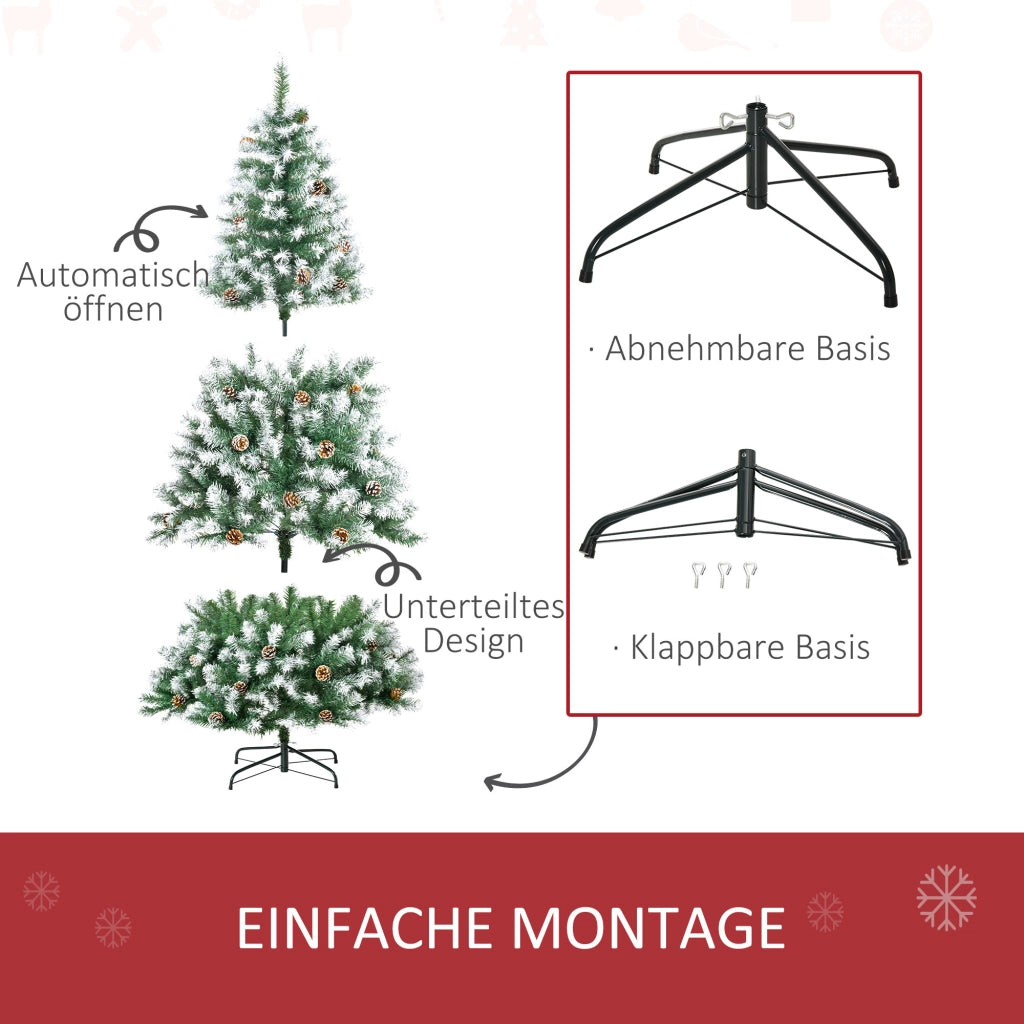 Albero di Natale artificiale ¨C zephmum ¨C con neve 180 cm