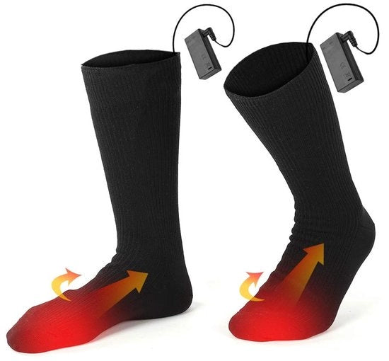Calzini Elettrici Riscaldanti - Ideali per l'Esterno - Calzini per l'Inverno - Caldo e Comodo - Adatti per lo Sci e il Campeggio - Dimensioni: - Modello: - Codice Prodotto: - Temperatura di Riscaldamento: - Potenza: - Materiale: -