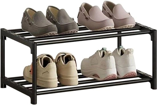 Sistema di conservazione per scarpe con 3 livelli - compatto e ripiegabile - nero