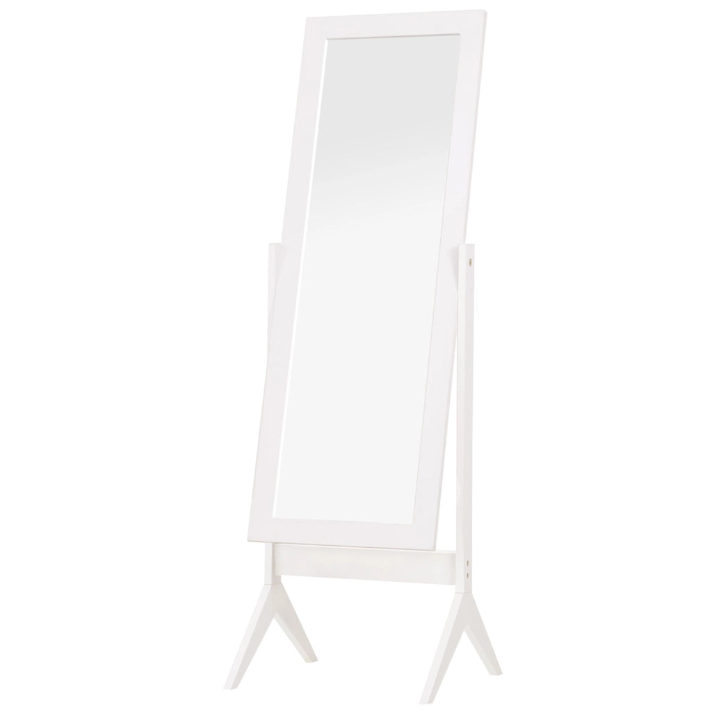 Specchio da Terra Regolabile ¨C Minimal ¨C Bianco 47x46x148 cm