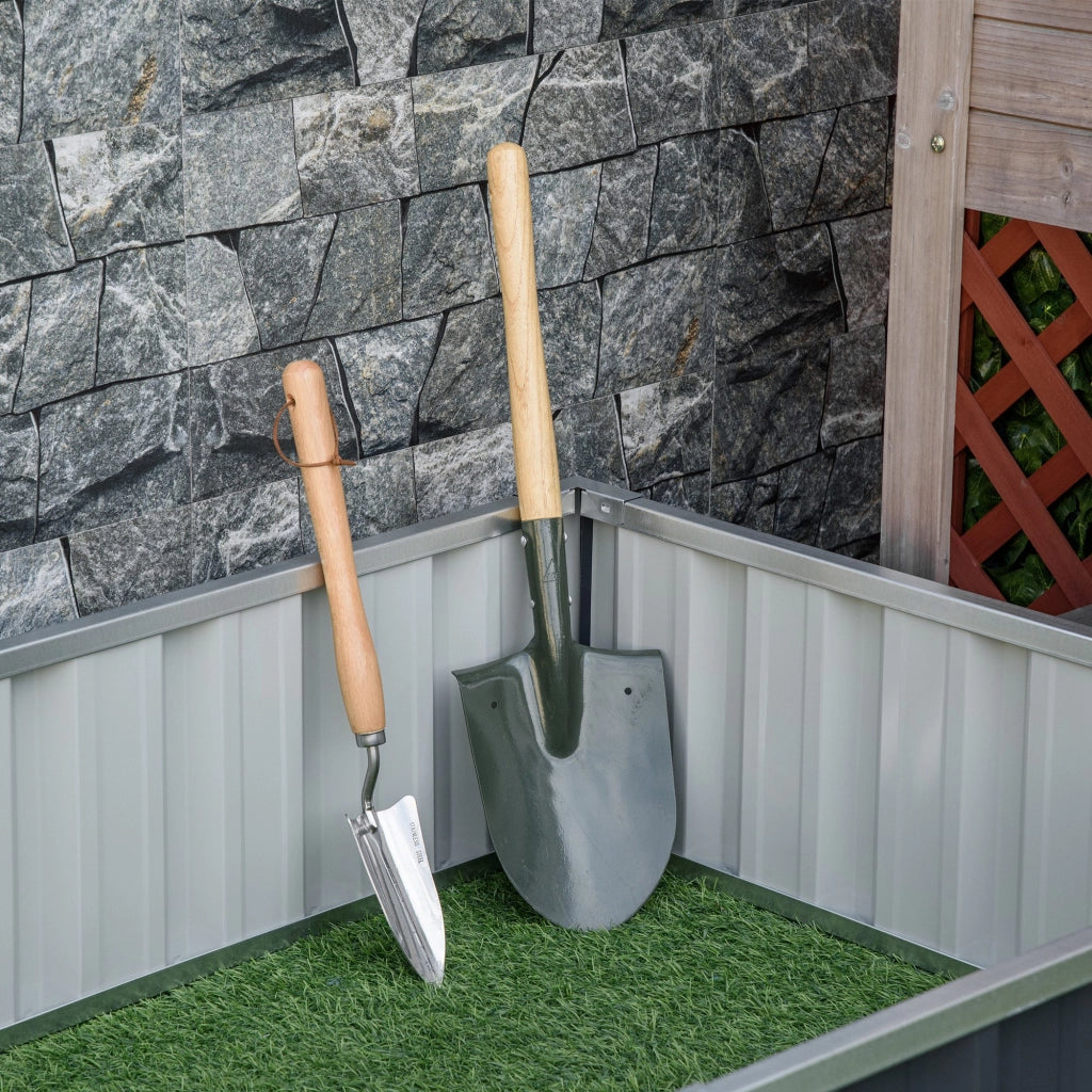 Cassone da Giardino ¨C Minimal ¨C 174x90x30 cm Grigio Acciaio