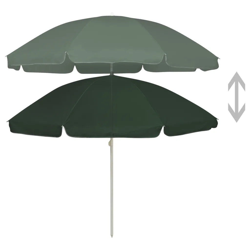 Ombrellone da Spiaggia Verde 240 cm 314705
