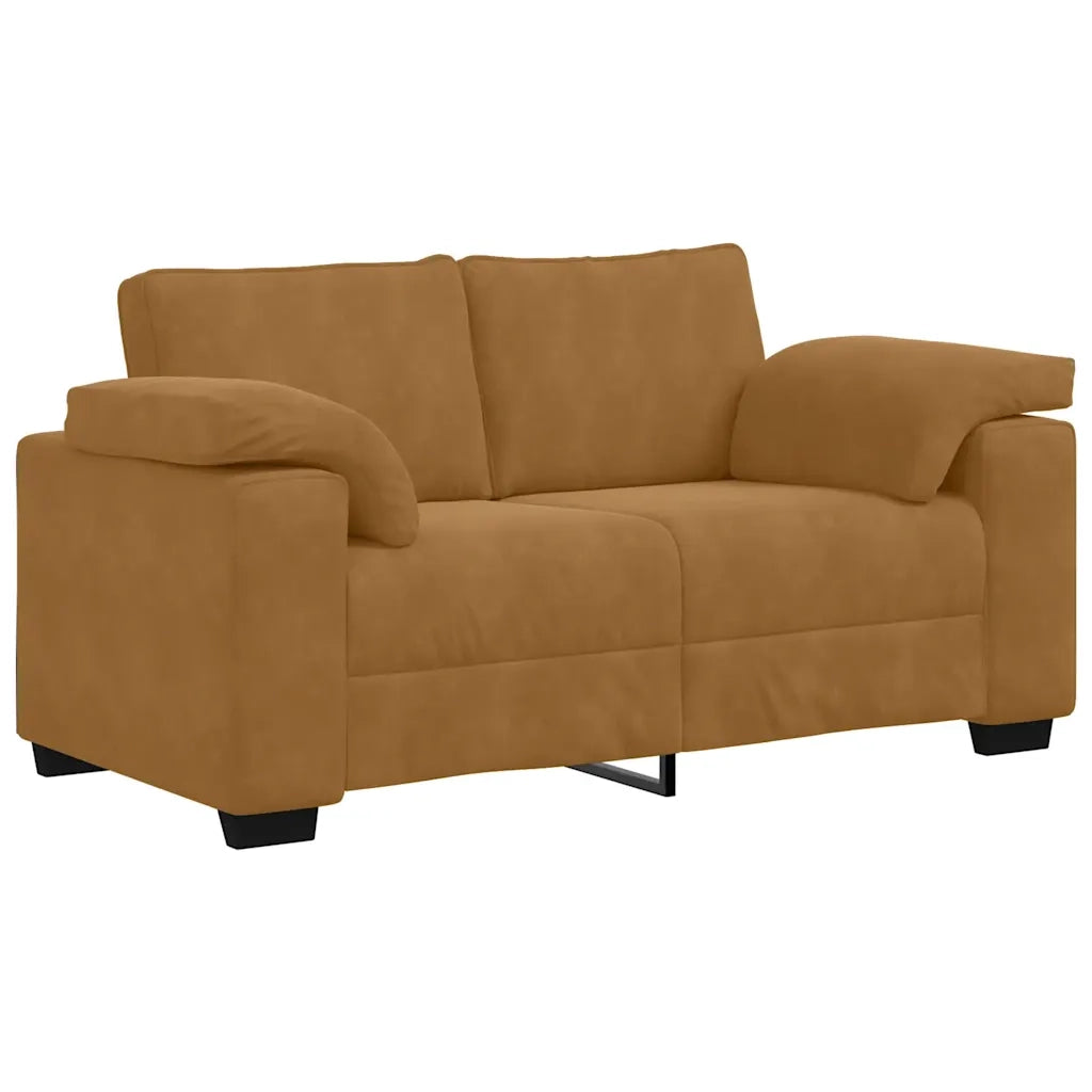 Divano Divanetto Marrone 160x77x82 cm in Velluto 4105264