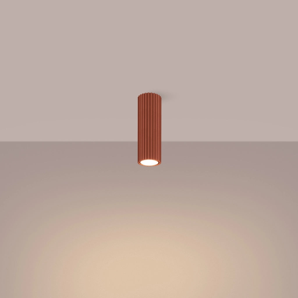 Lampada da soffitto KARBON 20 rosso ocra