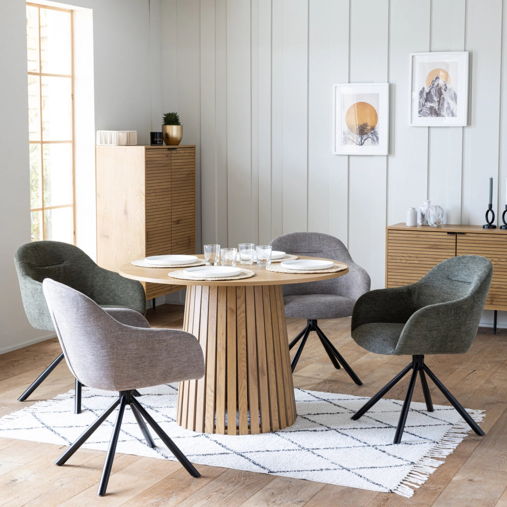 Set di 2 sedie in tessuto grigio SAFFI