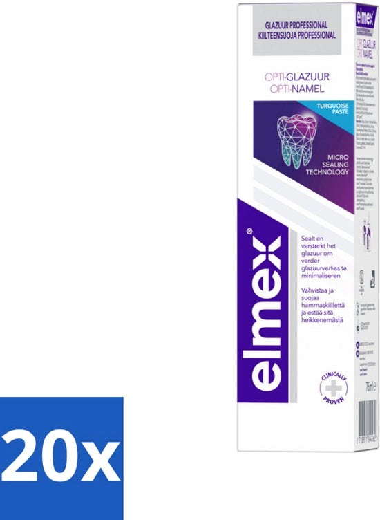 20 x Pasta per la protezione della superficie dentale Glazuur Professionale Opti-Glazuur 75 ml - Pasta per la protezione della superficie dentale - Protezione della superficie dentale - Pulizia dei denti - Perdita di smalto - Protezione dei denti