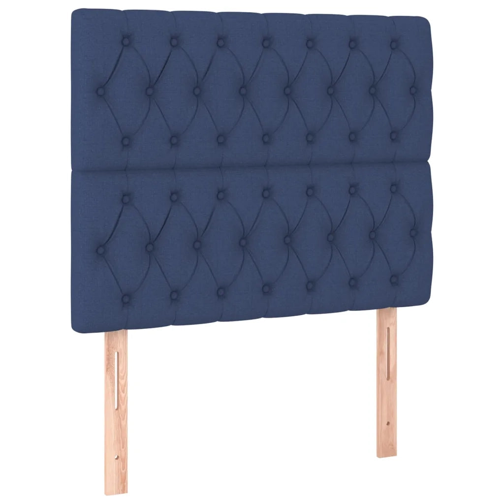 Testiera | Testata Blu 90x7x118/128 cm Tessuto