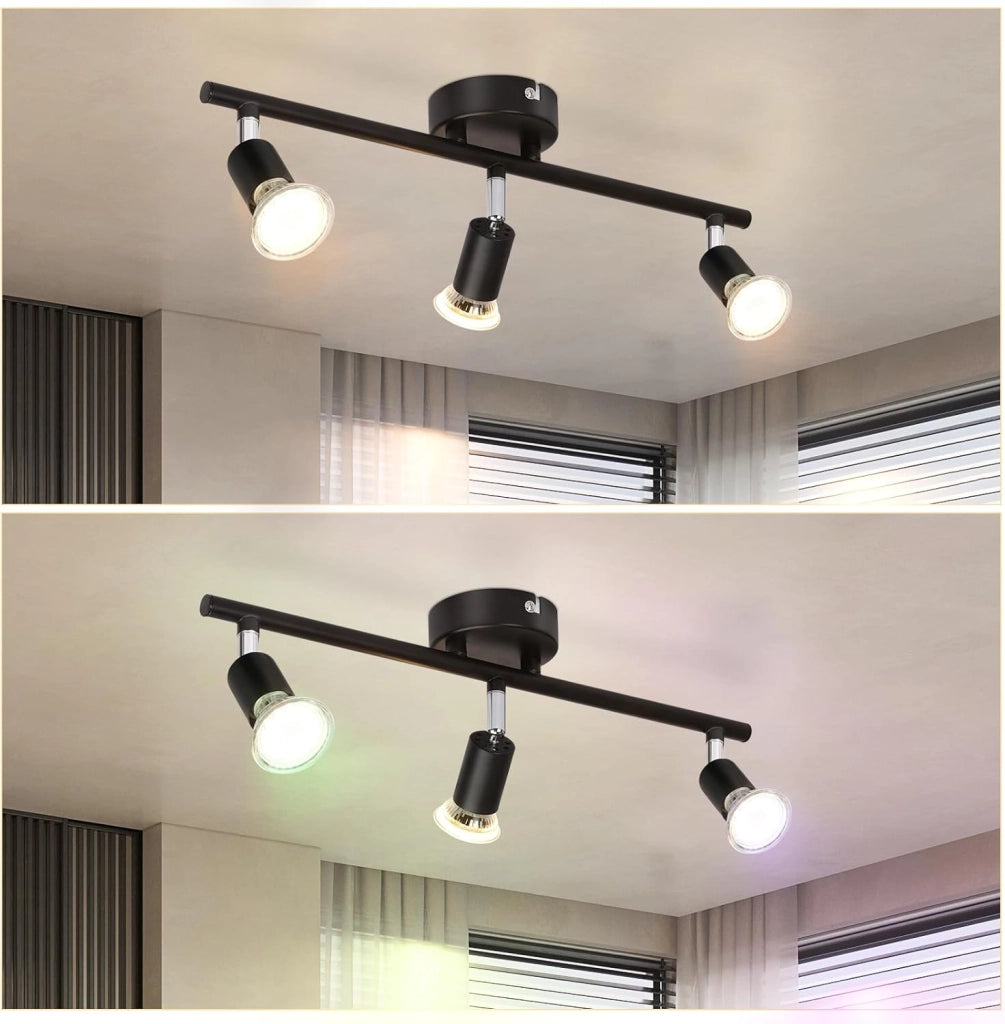 ZMH Faretto da soffitto 3 luci GU10 moderni per camera letto corridoio
