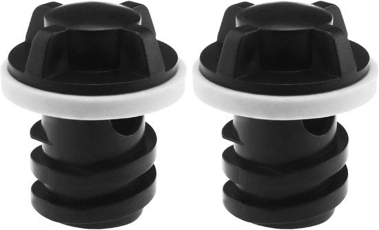 Due Plug Afvoer - Materiale ABS Durevole - Dimensioni Compresse 3,9x4,65x2,78cm - Progetto Ottimizzato - Sigillatura Ermetica - Plug di Raffreddamento