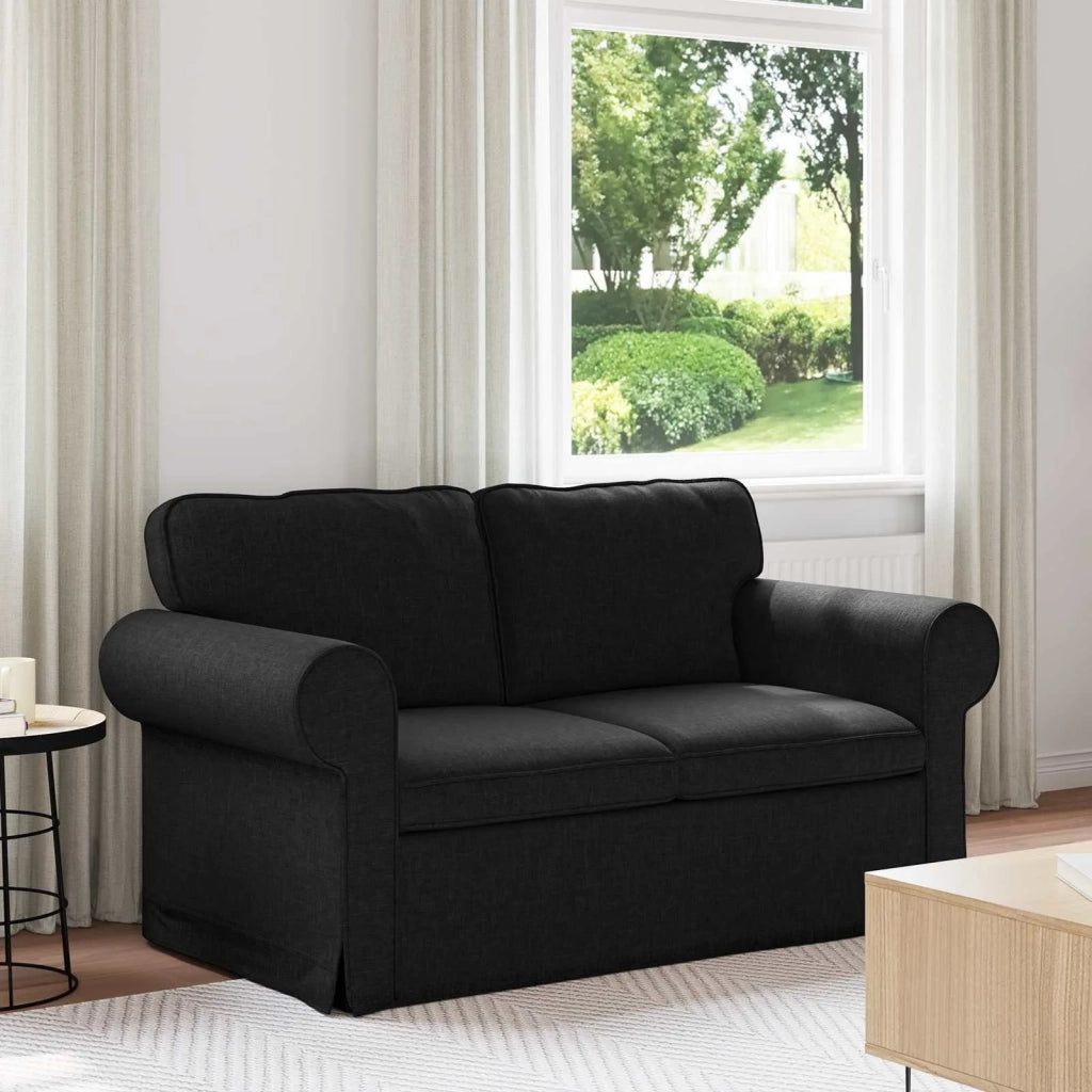 Divano Nero 155 x 82 x 80 cm Tessuto 42024301