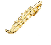 Set per due pezzi per uomo - Gessato a cera d'oro e acciaio inossidabile & lega di rame, Stropdasklemmen stile per matrimoni e eventi aziendali (Goud)