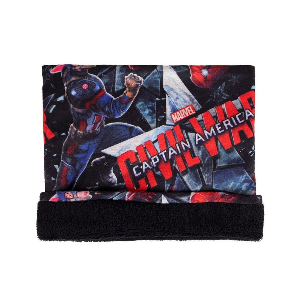 Trade Shop - Scaldacollo Sciarpa Multiuso Felpato Capitan America Marvel Iron Man Bandana -