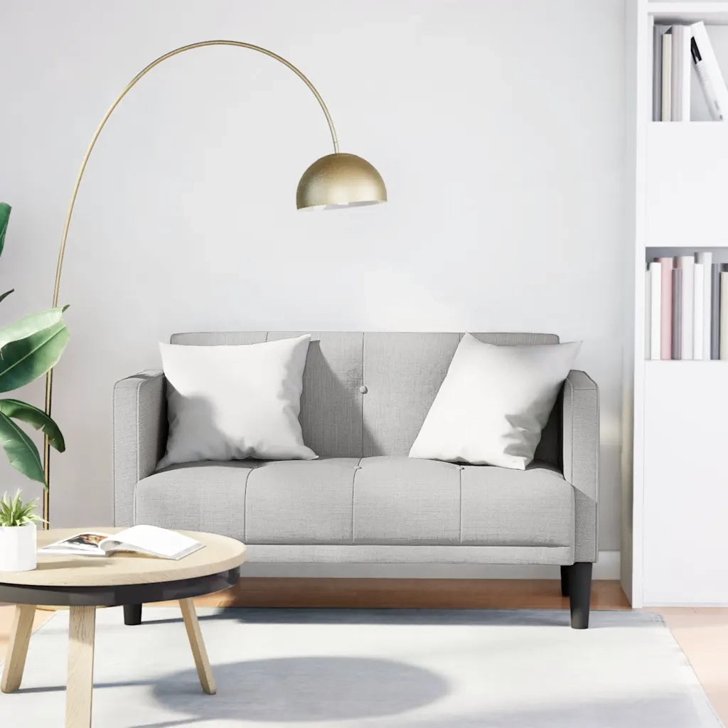 Divano | Divano da soggiorno | Sofa Divanetto Grigio Nuvola 111 cm in Tessuto