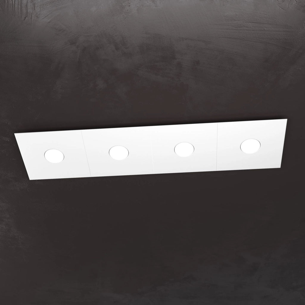 ECCENTRIC APPLIQUE-PLAFONIERA 4 LUCI BIANCO 1156-4L-BI