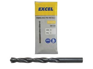 PUNTE HSS RULLATE PER FERRO- - ø mm.10,5 - 5 pezzi EXCEL