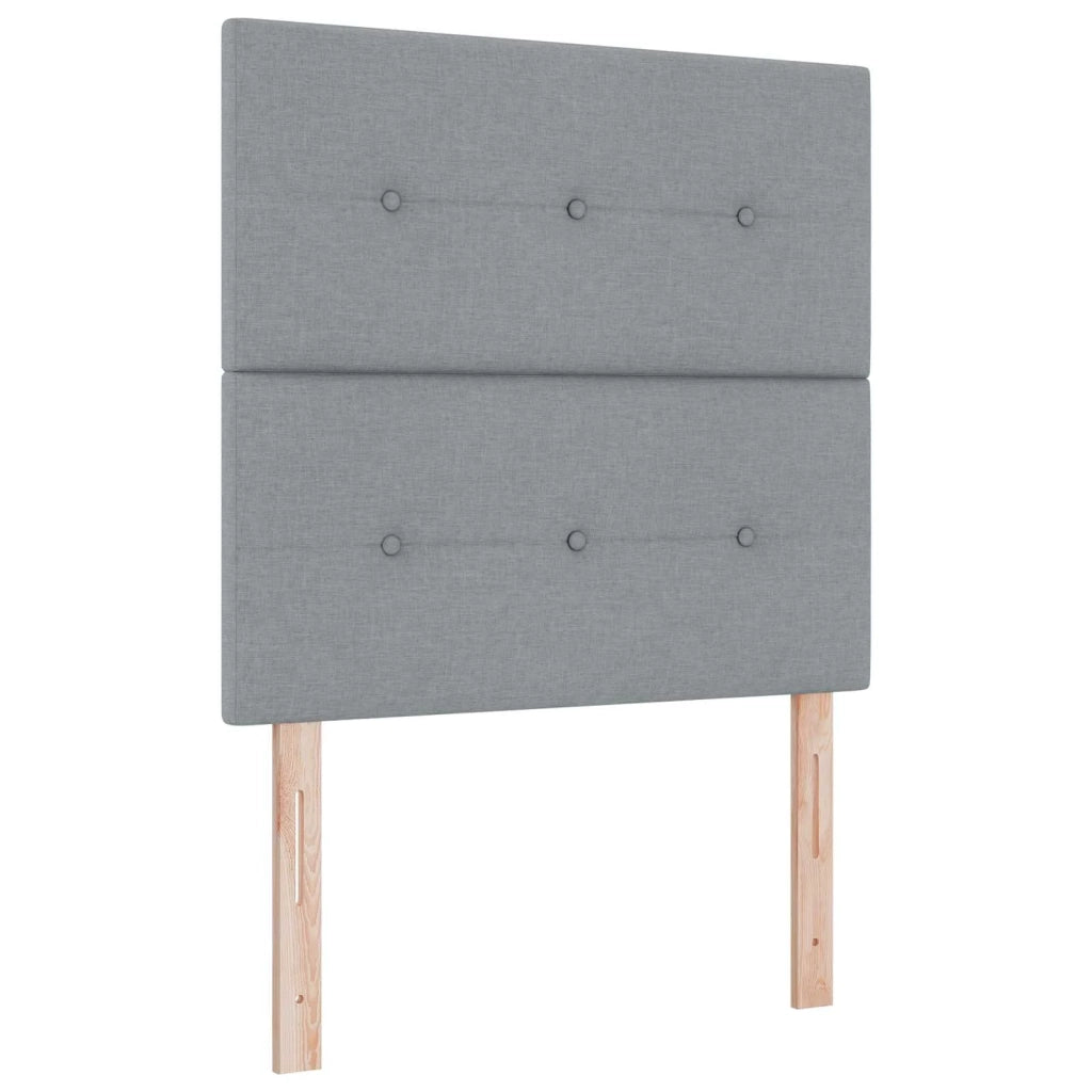 Letto Ottomano con Materasso e LED Grigio Chiaro 90 x 190 cm 3458034