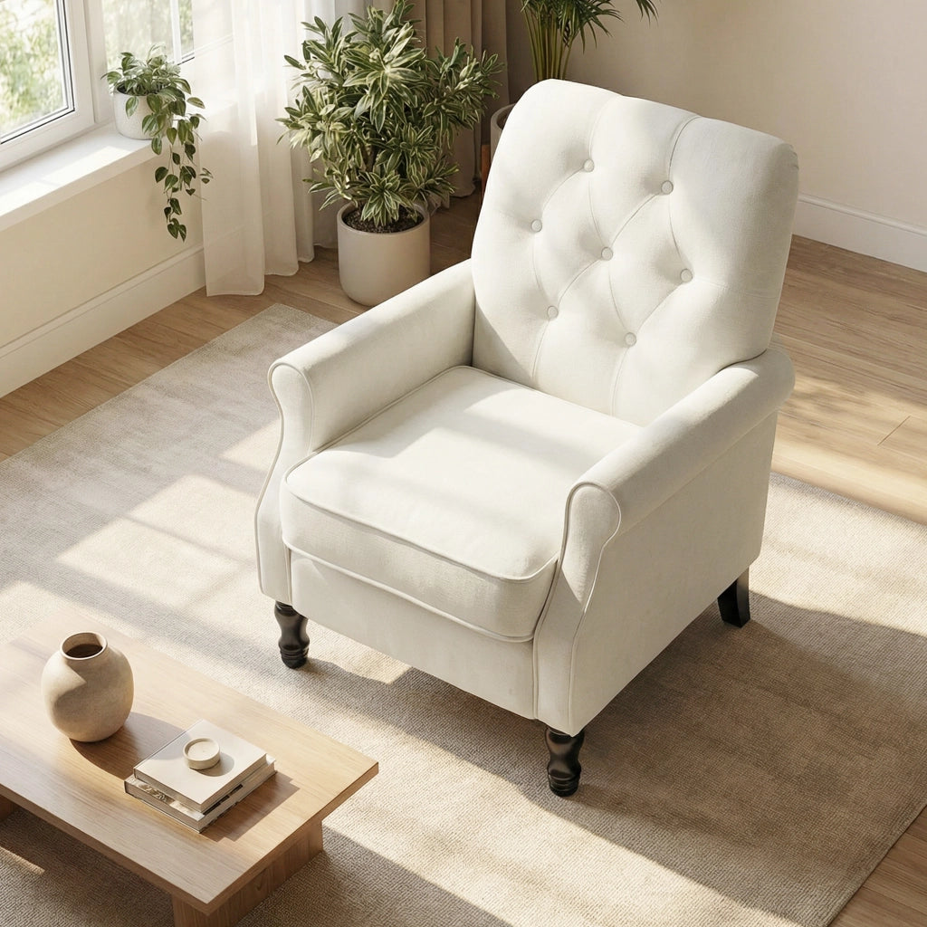 Poltrona ¨C zephmum ¨C crema, lino, 69x75x90