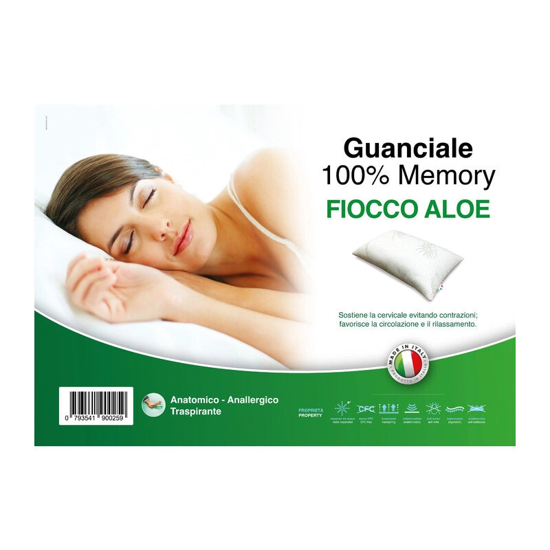 GUANCIALE FIOCCO DI MEMORY ALOE- 1,0 pz