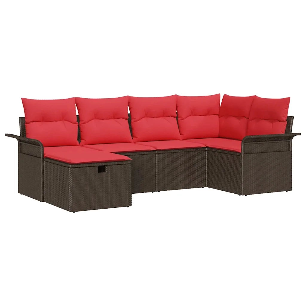 Set Divano da Giardino con cuscino 6 pcs Poly Rattan 3360215