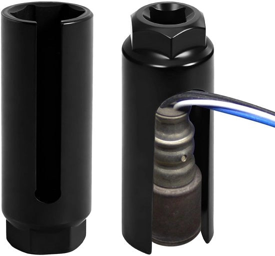 Sensore di ossigeno chiave a vite 1/2 pollice con spaziatura laterale ampia, chiave lambdasonde 22 mm, set di attrezzi lambdasonde per prevenire danni ai fili.