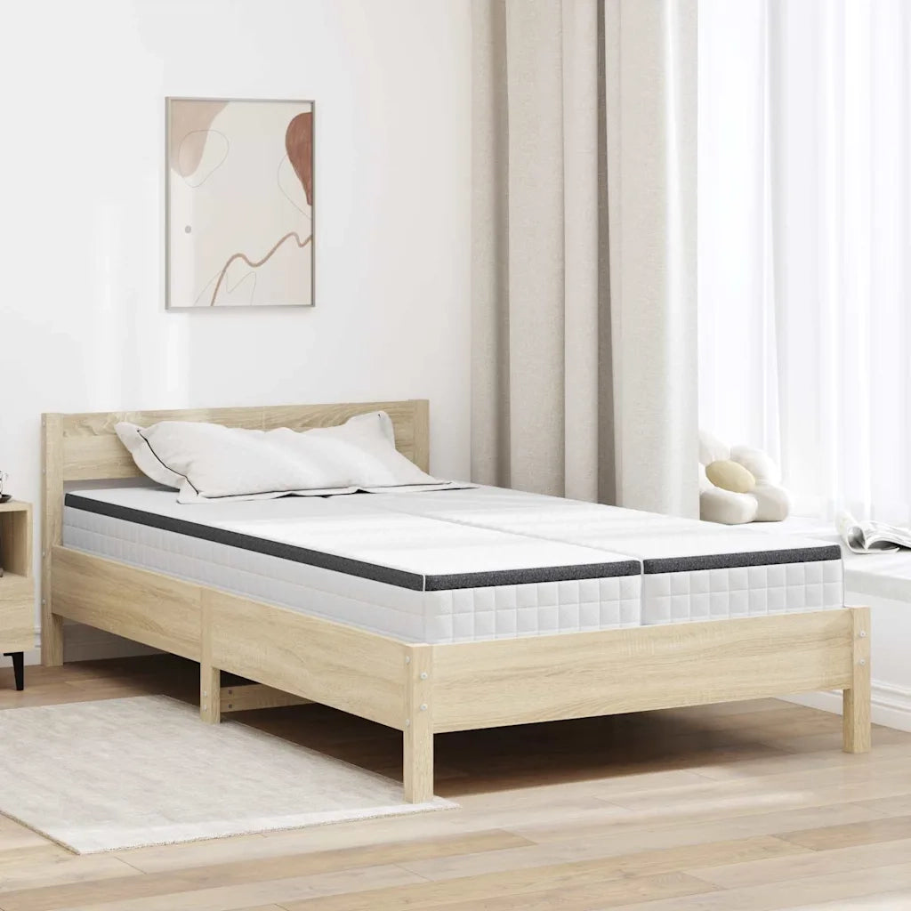Materasso 2 pz-Set di 2 Materasso Bianco e Grigio 60 x 200 cm Molla Bonell