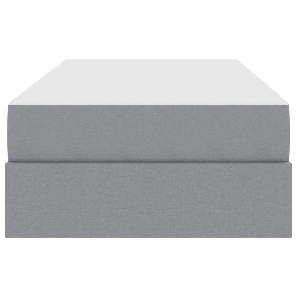 Letto con contenitore e materasso Grigio chiaro 100 x 200 cm 3399640