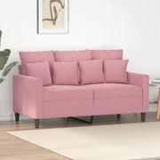 Divano a 2 Posti-Sofa 2 Posti Rosa 120 cm in Velluto 207816