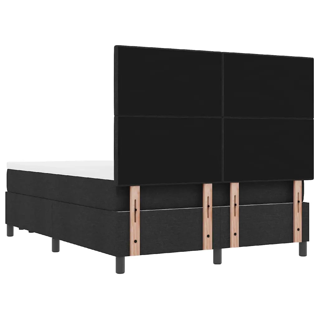 Letto a molle con testiera Nero 140 x 200 cm Tessuto 3344074